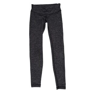 Lululemon Wunder Under Leggings Size 4 Grey Space Dye Yoga Athleisure